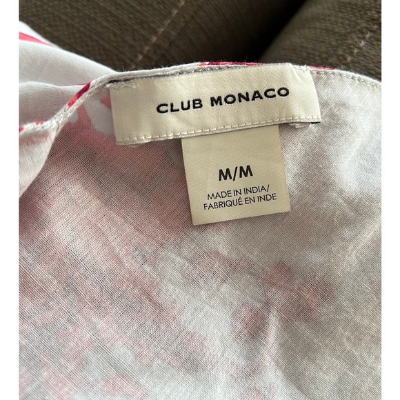 Club Monaco M Soft Printed Cami Tank Top Light Gray & Pink Floral - Picture 6 of 7